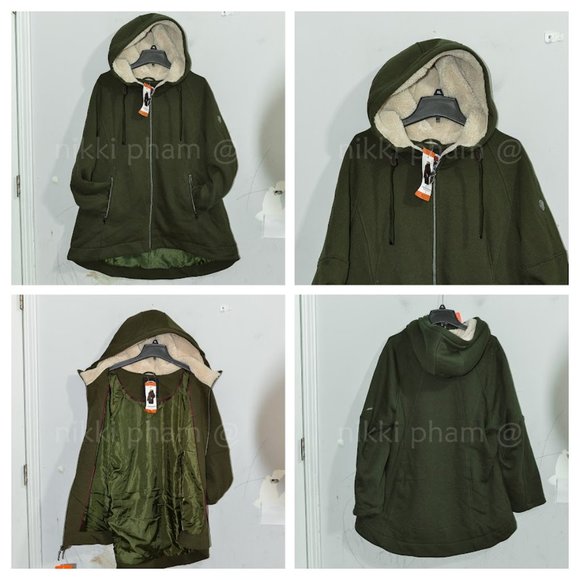 1 Madison Jackets & Blazers - 1 Madison Expedition Women's Knit Full Zip Hood Jacket in green